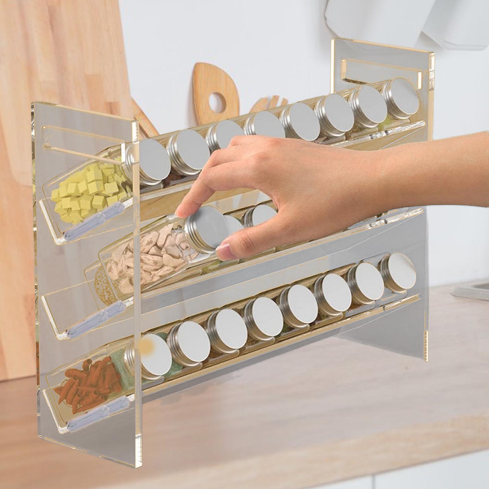 アクリル製スパイスラック、デザート棚、香水オーガナイザー、ス - Kitchen Cabinet Baking Organizer のレビューと価格
