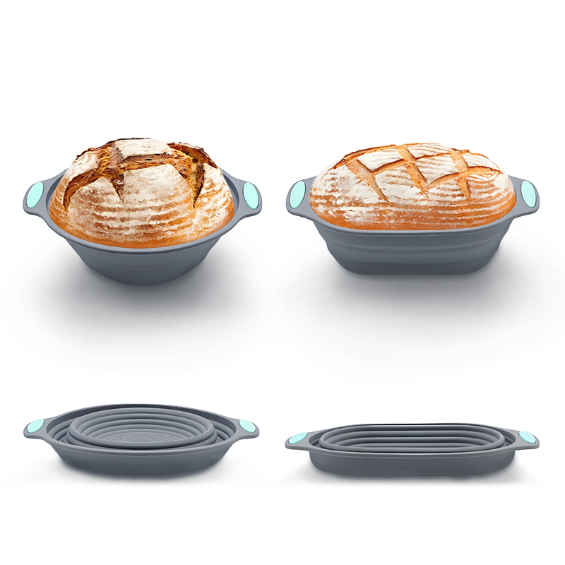 1PC シリコン製折りたたみ式バヌトンパン発酵バスケット - - Kitchen Accessories For Baking のレビューと価格
