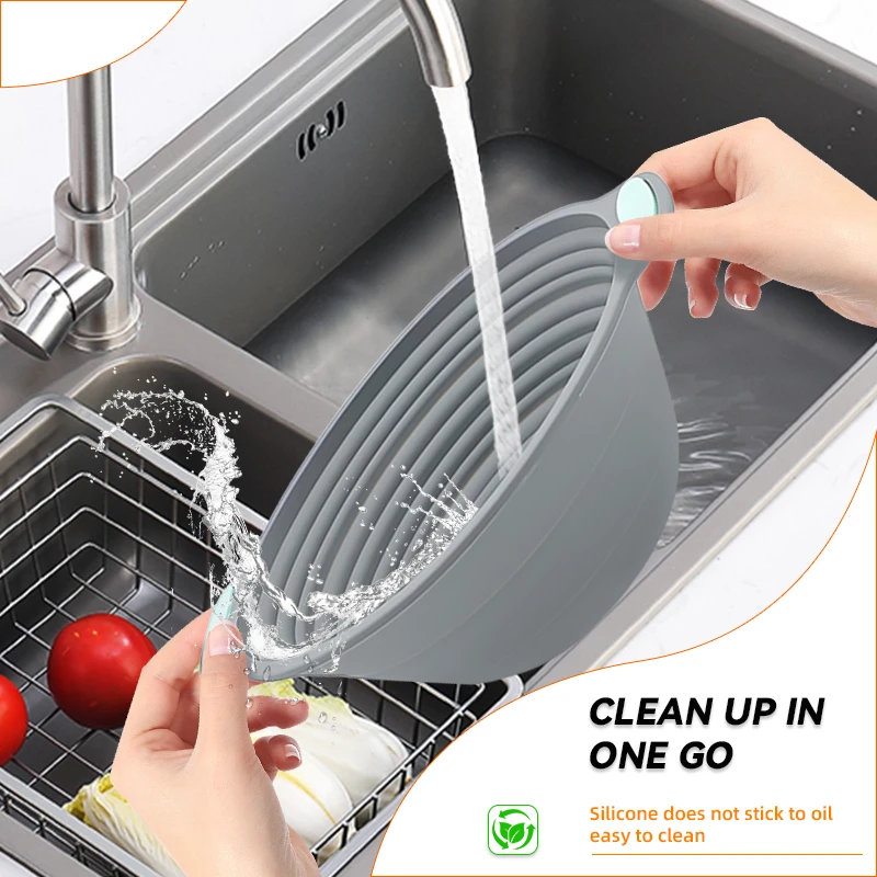 1PC シリコン製折りたたみ式バヌトンパン発酵バスケット - - Kitchen Accessories For Baking のレビューと価格