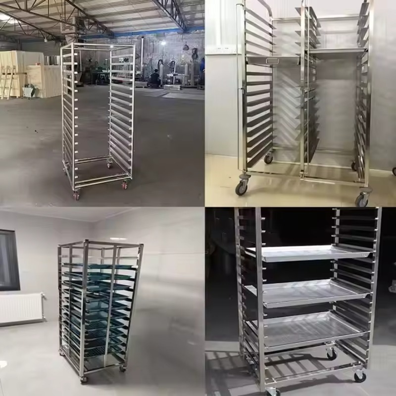 6段、10段、15段、16段のステンレス製ベーキングトロリー - Kitchen Baking Cart のレビューと価格
