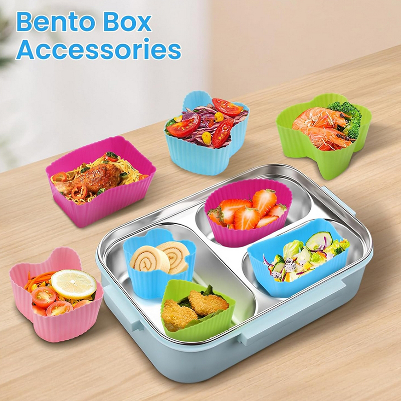 8 個のシリコンランチボックスディバイダー子供用キッズスクー - Kitchen Accessories For Baking のレビューと価格