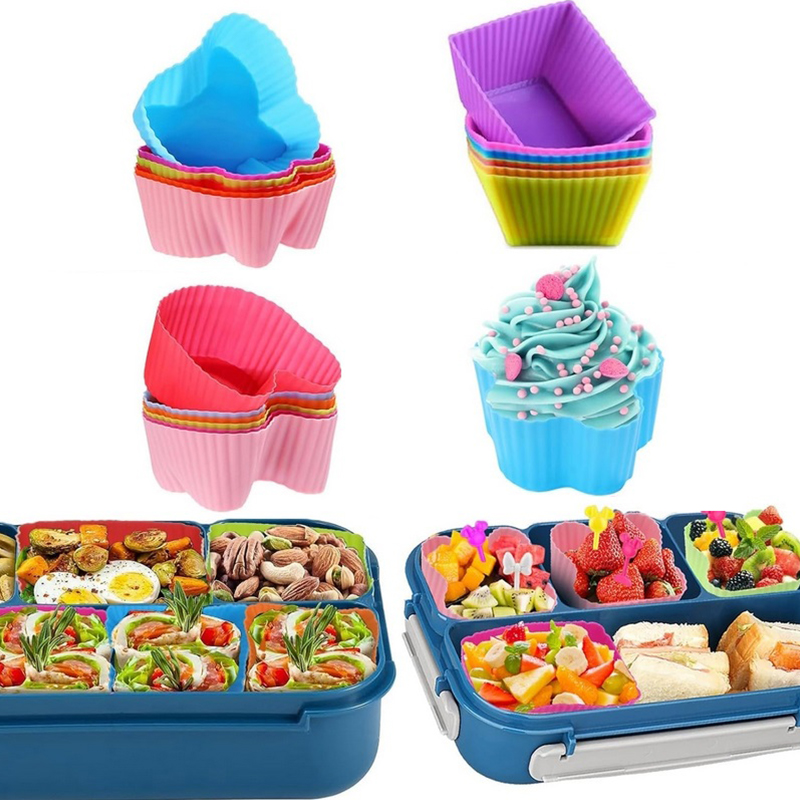8 個のシリコンランチボックスディバイダー子供用キッズスクー - Kitchen Accessories For Baking のレビューと価格