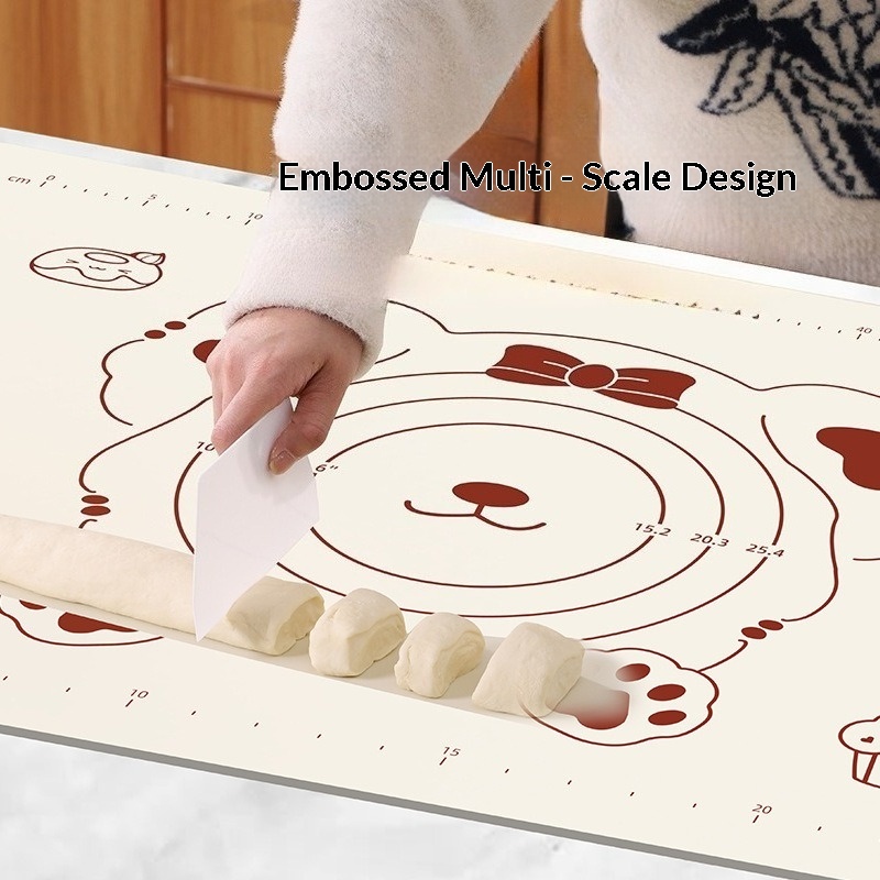 食品グレードシリコン製キュートなクマ型生地マット、ノンスティ - Kitchen Grade Baking Sheet のレビューと価格