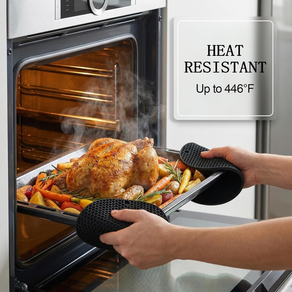 耐熱シリコン製トリベット4個セット、滑り止めホットパッドマッ - Kitchen Grade Baking Sheet のレビューと価格