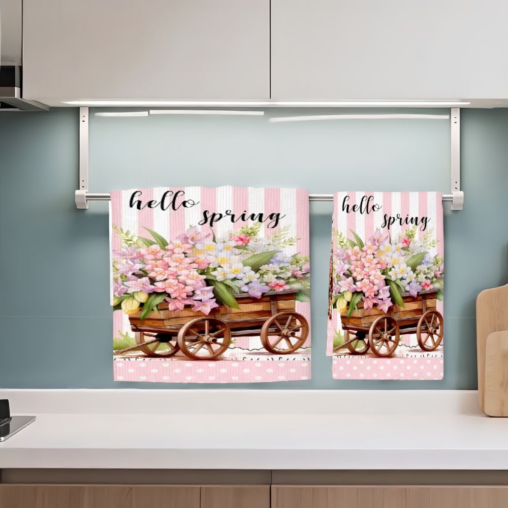 2枚セット、春の花柄キッチンタオル、40cm*60cmタオル - Kitchen Baking Cart のレビューと価格