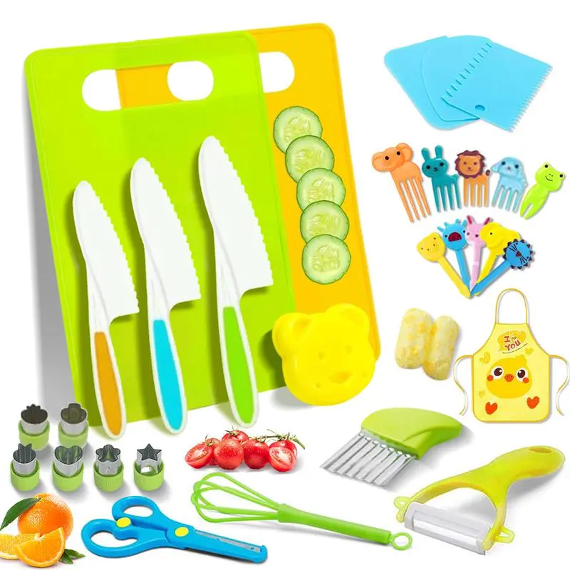 13/32個入り キッズごっこ遊びキッチンカッティングプレイ - Kitchen Baking Gift Basket のレビューと価格